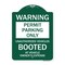 Signmission Permit Parking Unauthorized Vehicles Booted Vehicle Owners Expense Alum, 24" L, 18" H, GW-1824-23311 A-DES-GW-1824-23311 - alternate 1